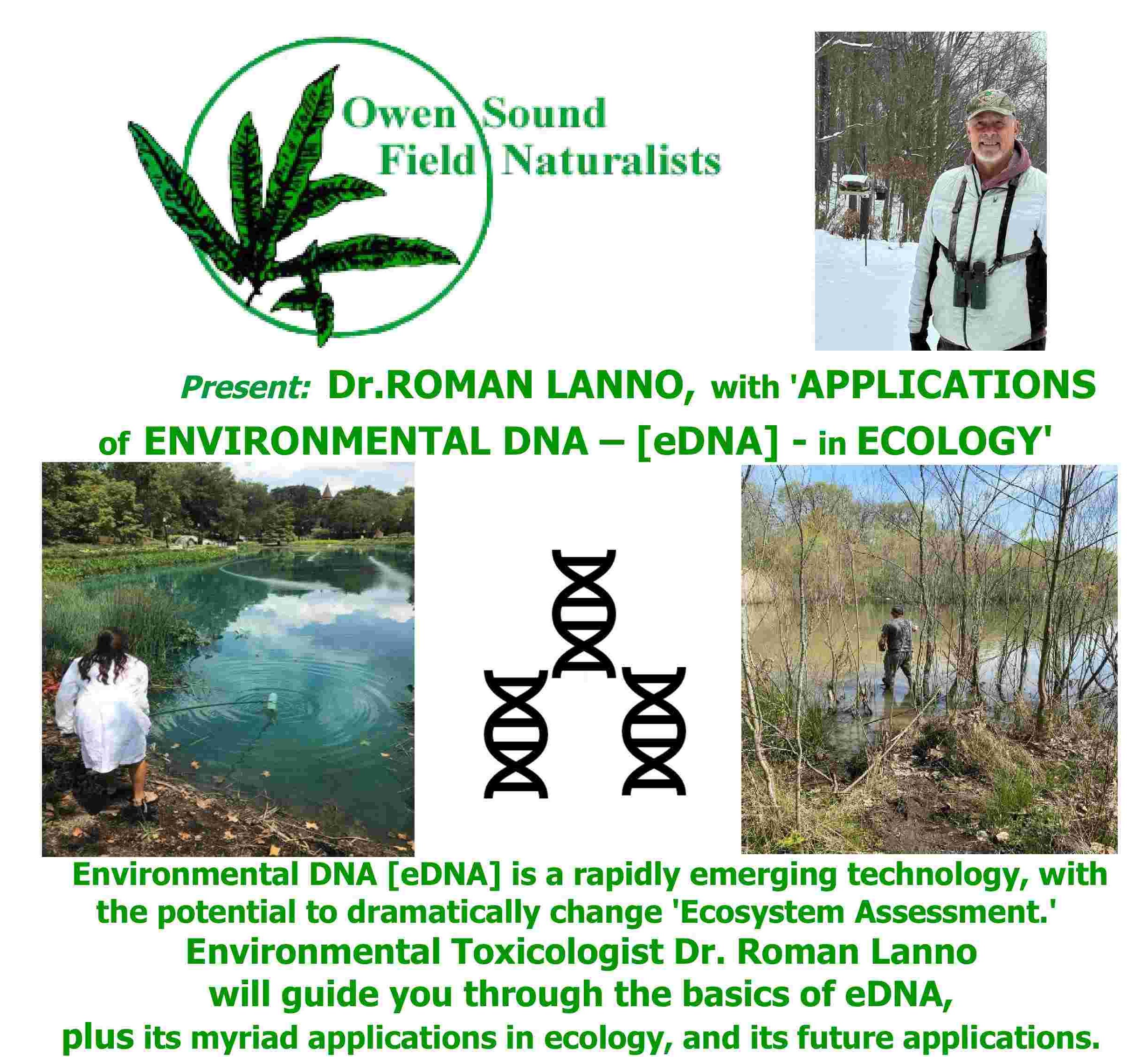 Event image Owen Sound Field Naturalists present Dr. Roman Lanno
